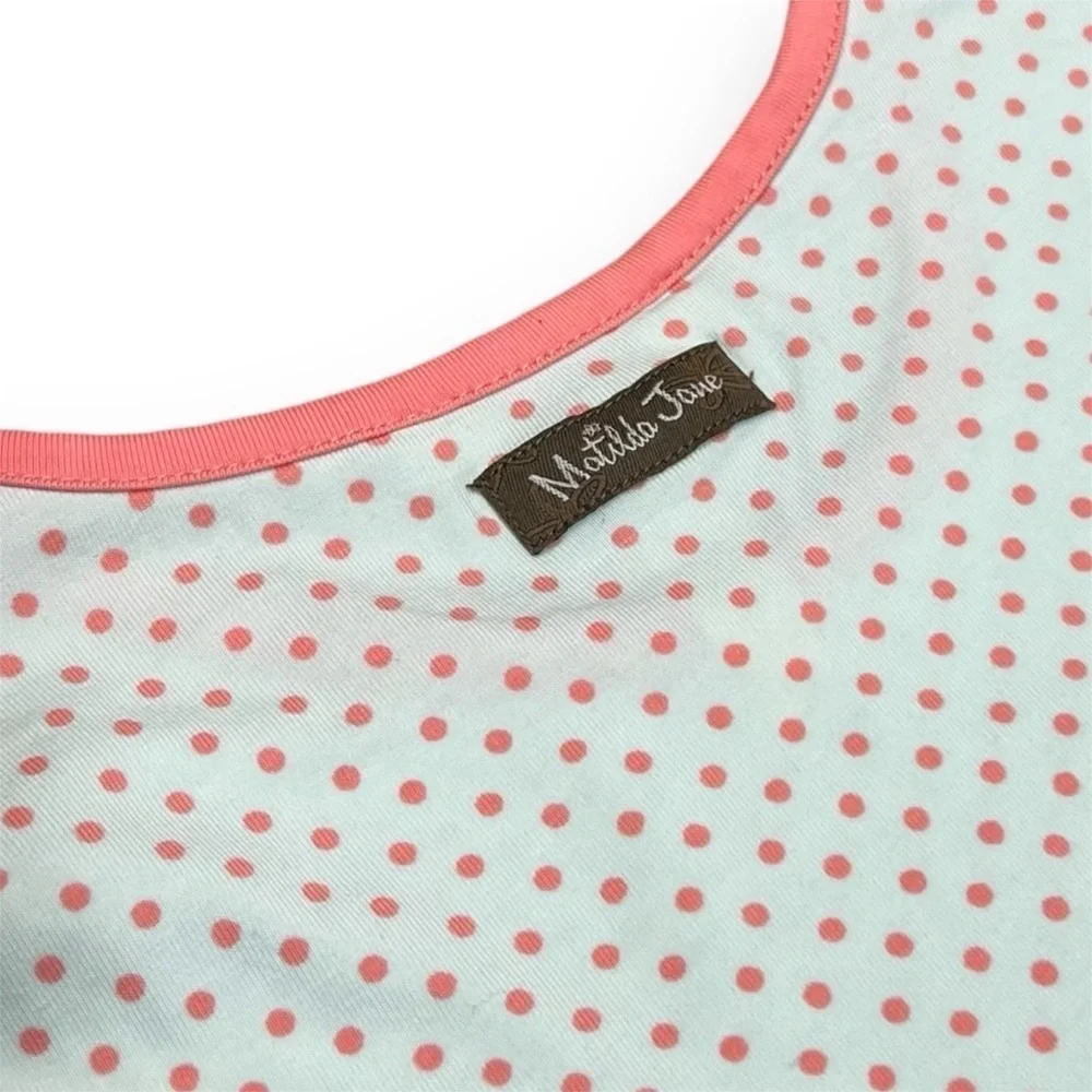 Matilda Jane Jump Rope Tunic‎ Top Girls 8 The Adventure Begins Polka Dot Lace